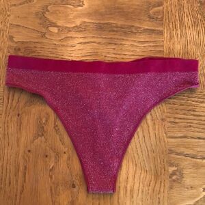 Make & Model Pink Sparkle  Shimmer Thong SzMedium